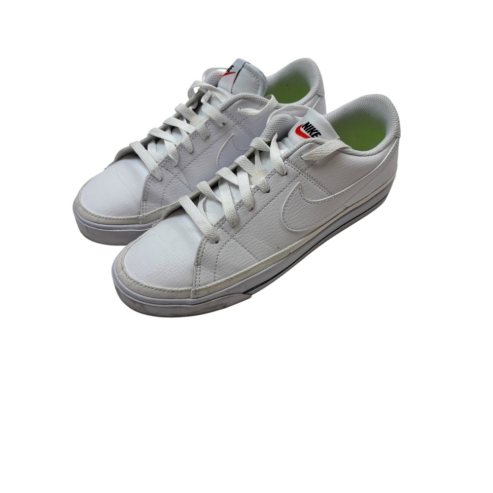 Nike Court Legacy Next‎ Nature White Tumbled Leather Low Top Sneakers DH3161-101